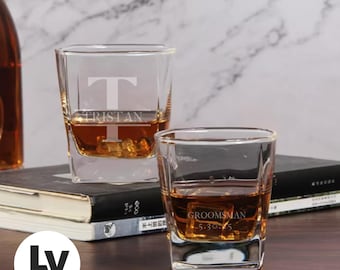 Groomsmen Whiskey Glasses, Groomsmen Gift Idea, Engraved Old Fashion, Personlized Groomsmen, Best Man Gift, Groomsmen Proposal Gifts