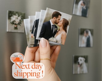 Personalized Photo Magnets – Custom Fridge Magnets Gift for Couples, Family, Friends & Events