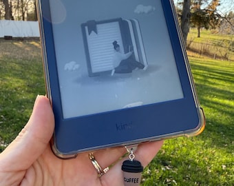 Pingente Kindle em formato de xícara de café/tampa antipoeira USB-C