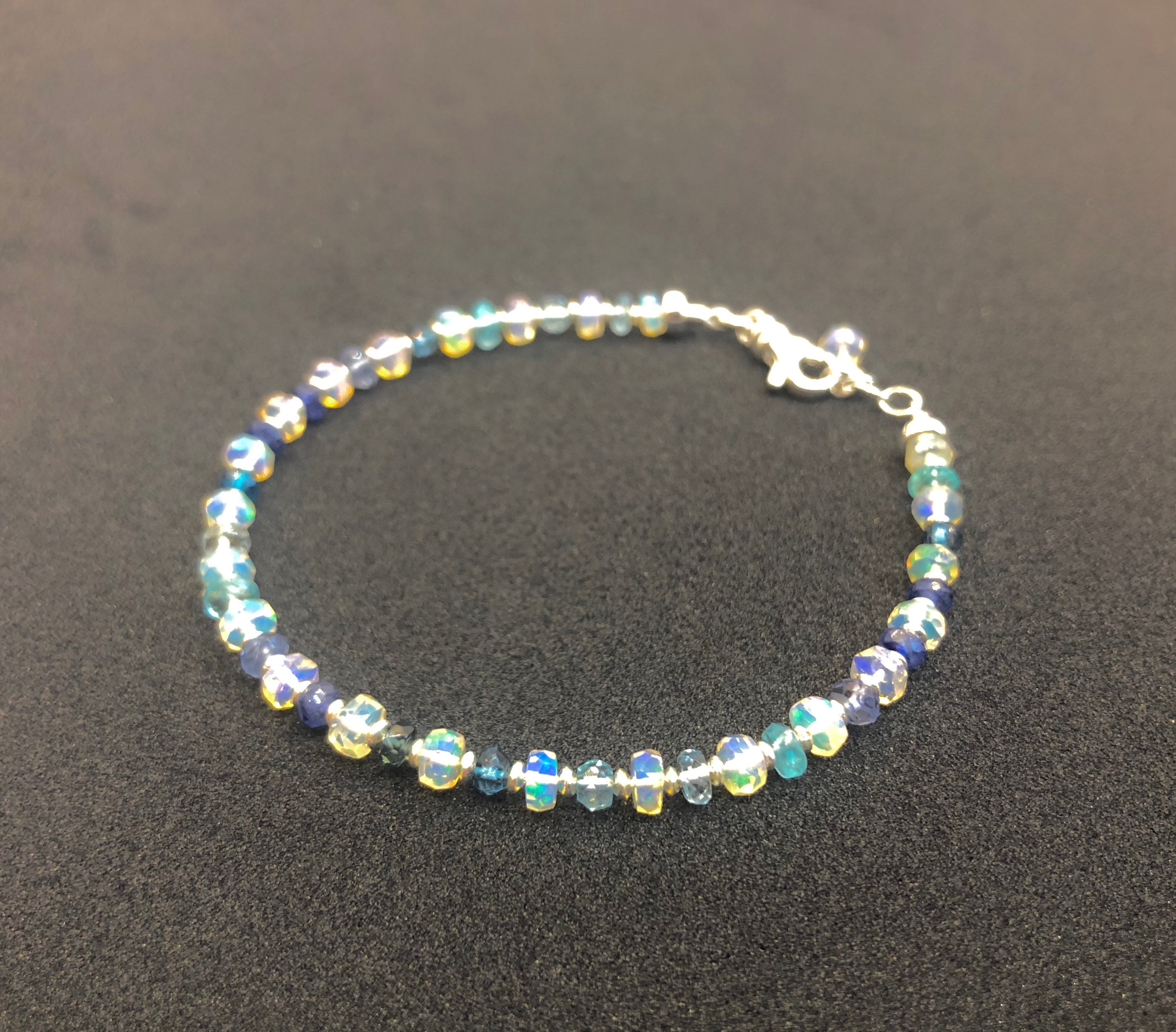 Opal and Sapphire Bracelet October Birthstone September