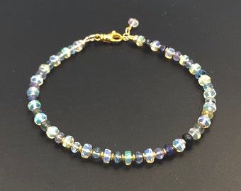 Opal and Sapphire Bracelet | October Birthstone | September Birthstone