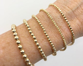 Solid 14kt Gold Bracelet--2.5 mm Diagonal Laser Cut