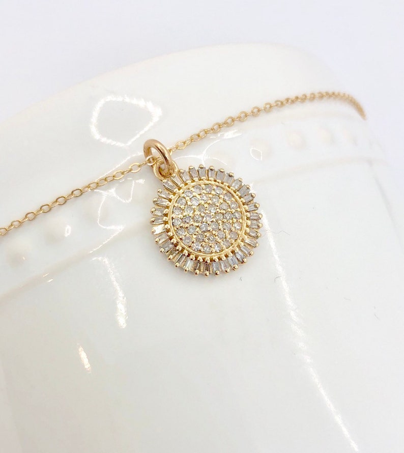 Diamond and Gold Pendant Necklace image 1