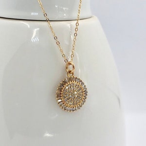 Diamond and Gold Pendant Necklace image 3