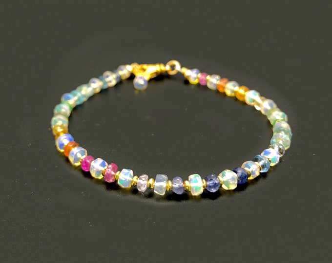 Opal and Gemstone Bracelet | October Birthstone Bracelet