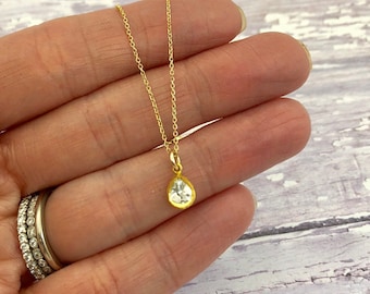 Diamond and 18 Karat Gold Pendant Necklace