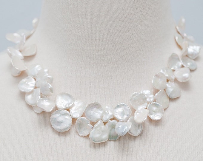 Keishi Pearl Necklace--Cornflake Pearls Gemstone Quality