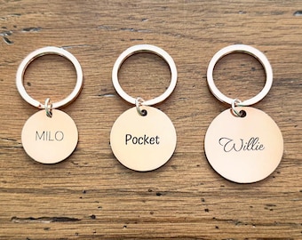 Custom Rose Colored Stainless Steel Pet ID Tag, Engraved Dog Tag, Cat ID Tag, Personalized Pet Tag, Engraved Pet Tag, Pet Accessories