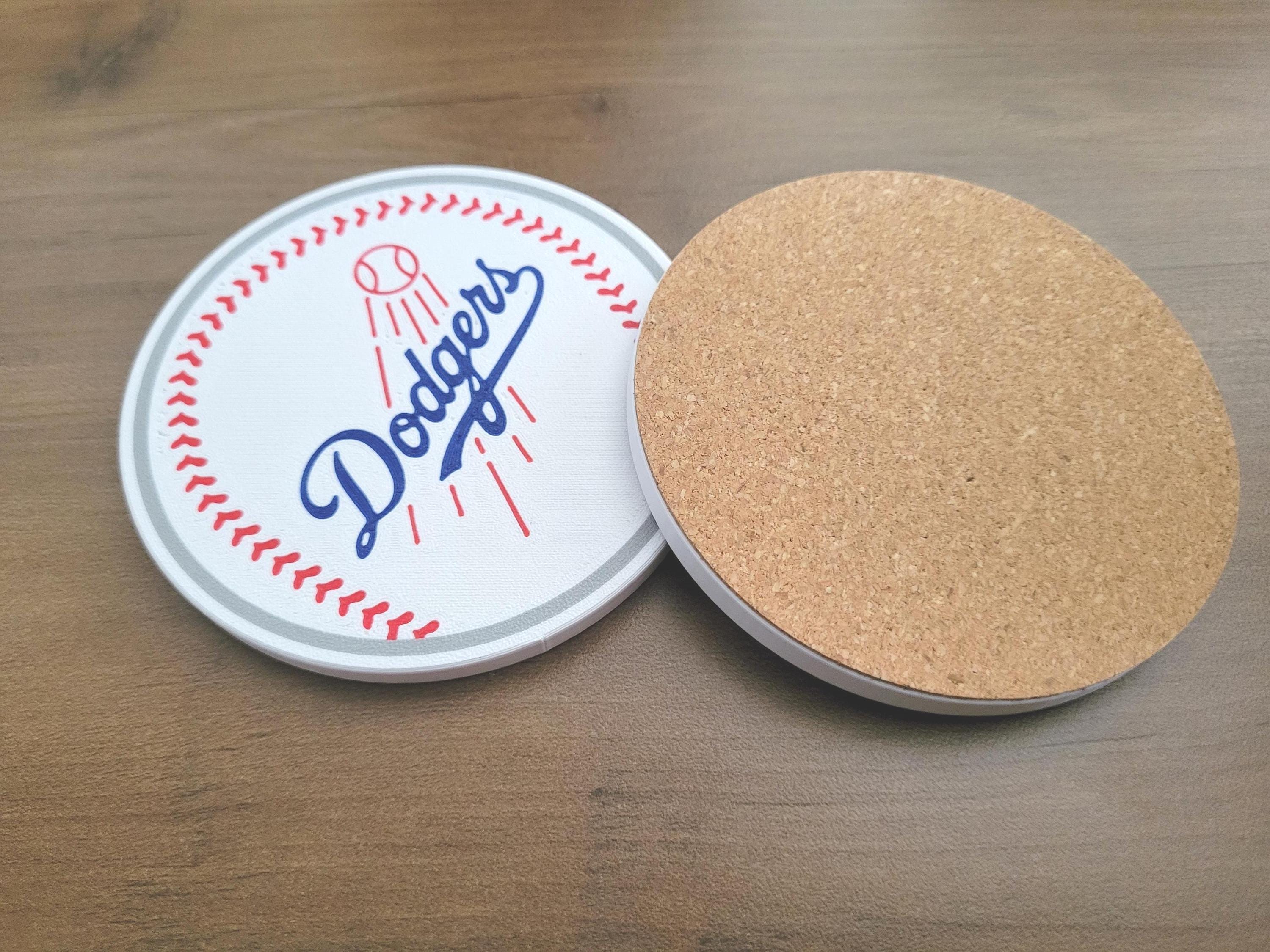 ロサンゼルス・ドジャース 4インチコースターセット（野球グローブ