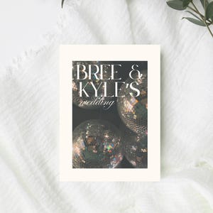Retro Disco Ball Wedding Invitation (Digital Template)