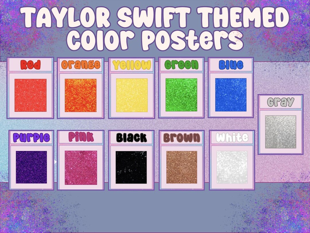 Mystical Themed Color Posters-classroom Decor-sparkles - Etsy