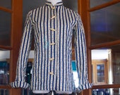 Vintage Jacket Quilted Asian Style Calico BOHO