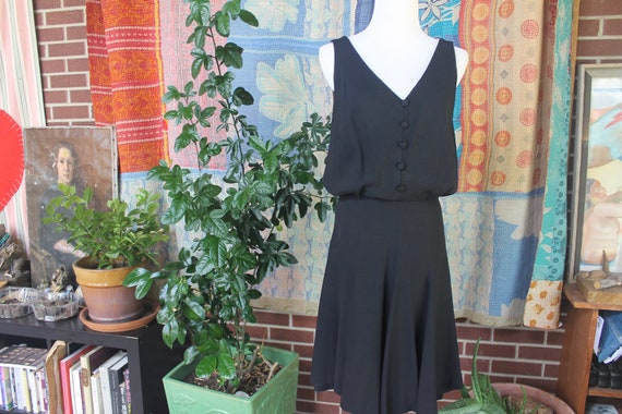 Vintage 60's Black Dress Sleeveless Audrey Hepburn