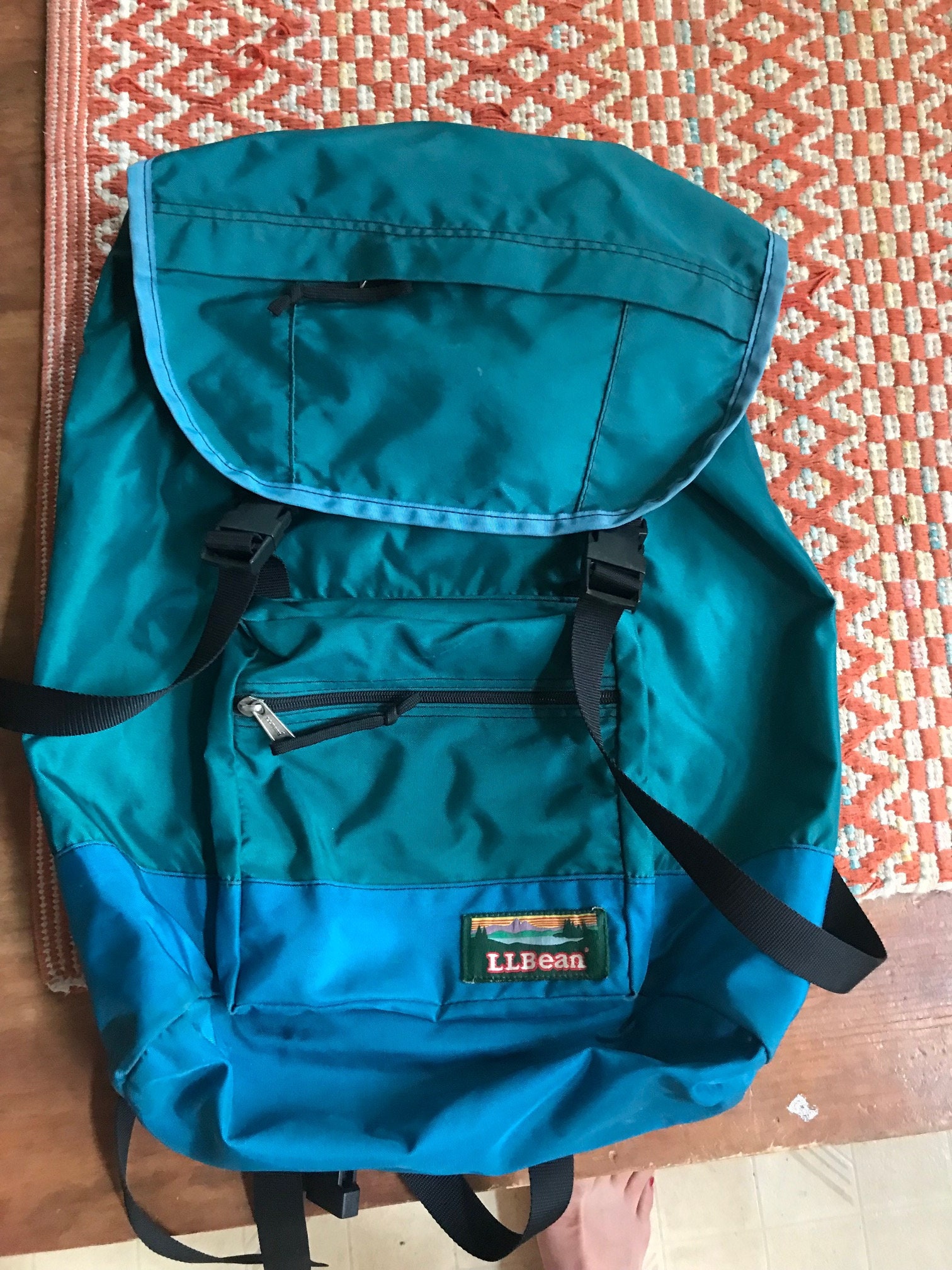 Y2K LL Bean backpack with audio pocket – Vintage Sponsor