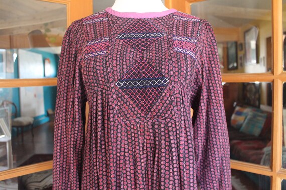 Vintage 1970's Indian Dress Purple
