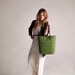 DanielleZ72 reviewed Green medium geometric shopper tote leather shoulder bag every day purse top selling day tote sac vinyl kinky handbag leather handles
