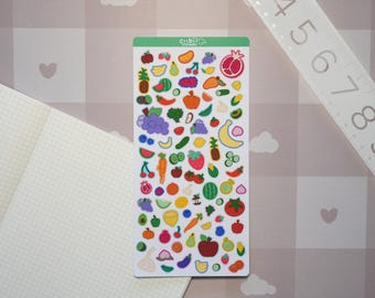 Fruits and Vegetables Sticker Sheet | journals, planners, scrapbooking, crafts