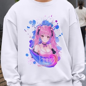 L'espoir ne perd jamais - Art numérique de fille d'anime avec un design Splash