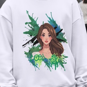 Urban Girl Graffiti Style - Digital T-shirt Print