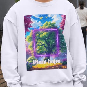 Plant Hope Neon Baum Design | Digitaler Download für Bekleidung