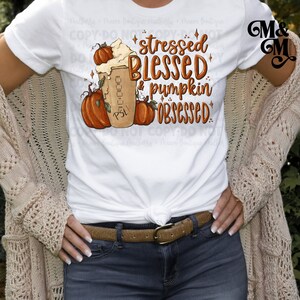 Pumpkin Spice DTF Print Transfers Ready to Press for Coffee Lovers