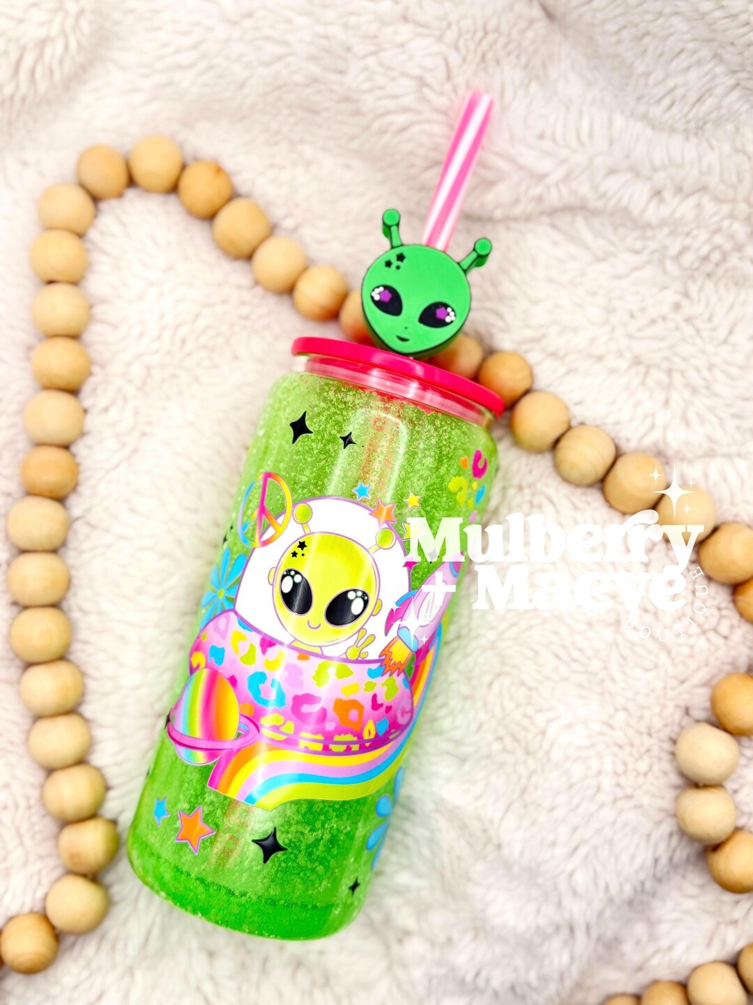 Alien Tumbler Gift Cute Cup Quirky Unique UFO Drink Ware Collectible ...
