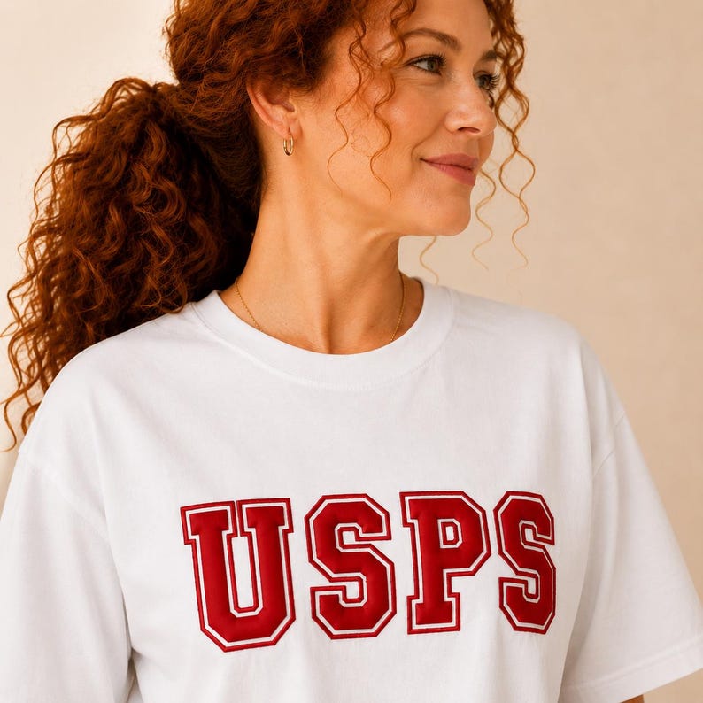 Mailman Gift Shirt 3d Puff Vinyl Transfer Blank Apparel Recognition Collector Usps Mail Carrier Delivery Service Appreciation Gifts Postman RED