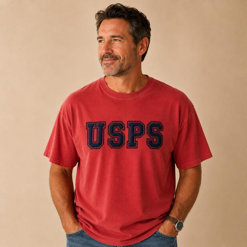 Mailman Gift Shirt 3d Puff Vinyl Transfer Blank Apparel Recognition Collector Usps Mail Carrier Delivery Service Appreciation Gifts Postman NAVY