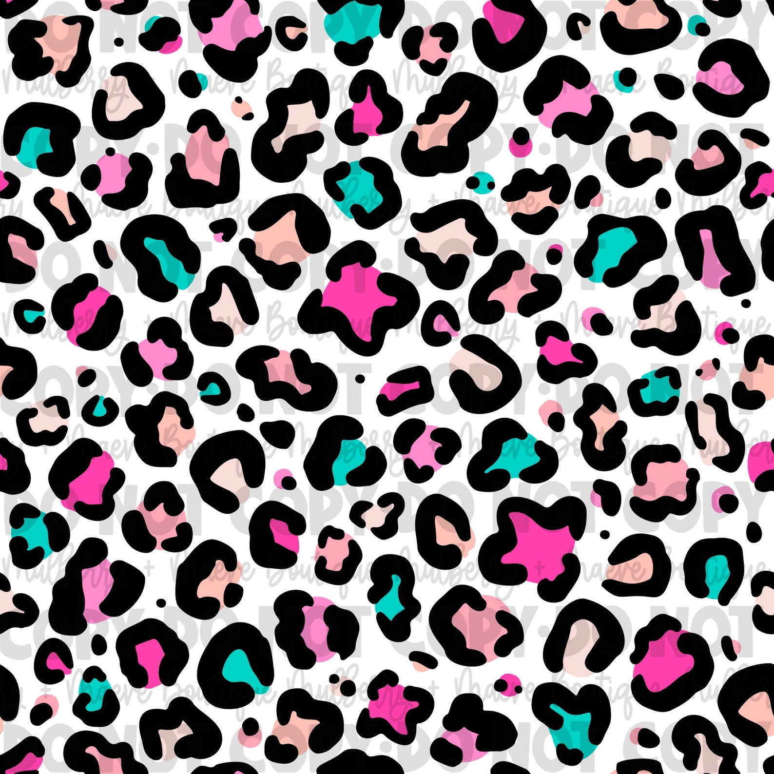 Pink & Teal Leopard Print 2 Sublimation Transfer | Etsy