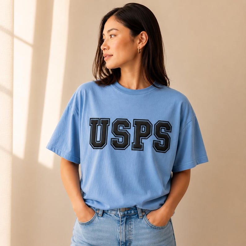 Mailman Gift Shirt 3d Puff Vinyl Transfer Blank Apparel Recognition Collector Usps Mail Carrier Delivery Service Appreciation Gifts Postman BLACK