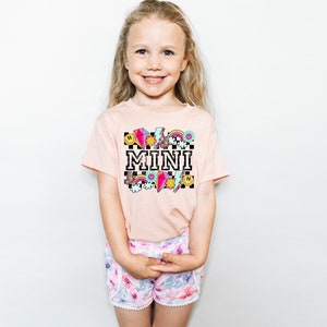 MINI Pink Retro Smiley Lightning Direct to Film Transfer for Blank Apparel.  Vintage, Retro Shirt Ideas.  Gift Ideas for Kids