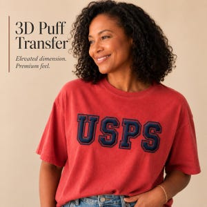 Mailman Gift Shirt 3d Puff Vinyl Transfer Blank Apparel Recognition Collector Usps Mail Carrier Delivery Service Appreciation Gifts Postman image 1