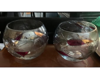 2 Partylite Calypso Stained Glass Mosaic Candle Holders Romania