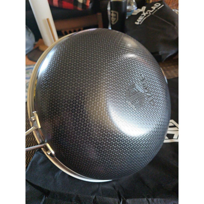 Hexclad Hybrid Kokkärl Nonstick 30 cm Wok (Rostfritt Stål Hybrid) UTAN LOCK Ny bild 3