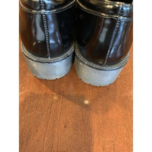 Urban Outfitters Zip Black Shoes Wedge Heel Boot Shoe Sz 9 image 3