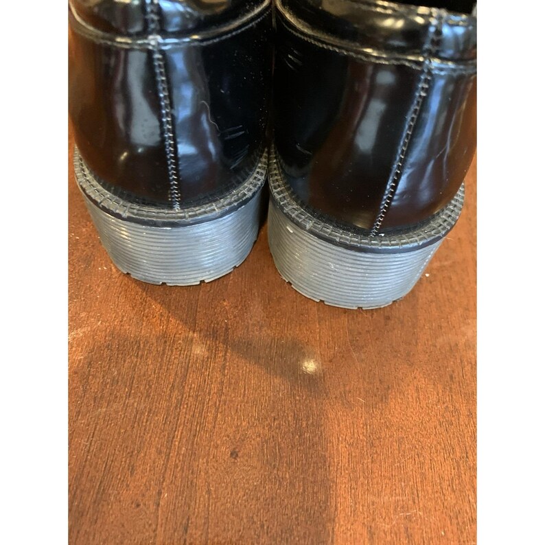 Urban Outfitters Zip Black Shoes Wedge Heel Boot Shoe Sz 9 image 3