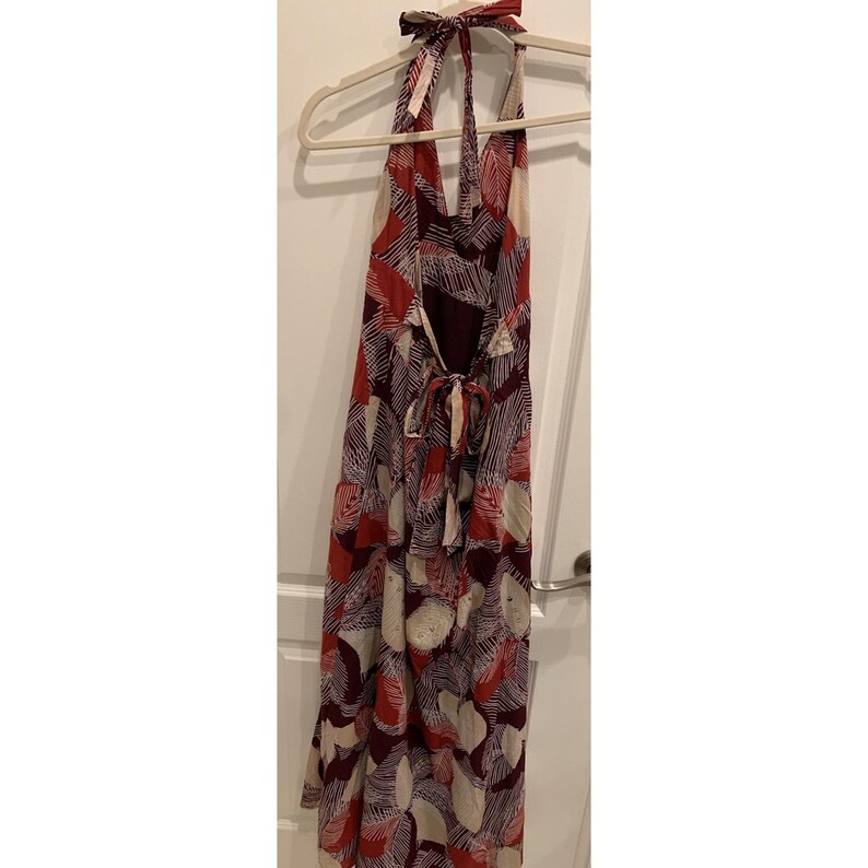 bcbg maxazria Maxi dress, Leaves And Sequins Halter image 2