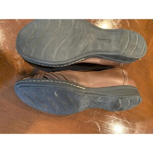 Clarks Bendable's Damenschuhe Braun mit Webkante Bild 2
