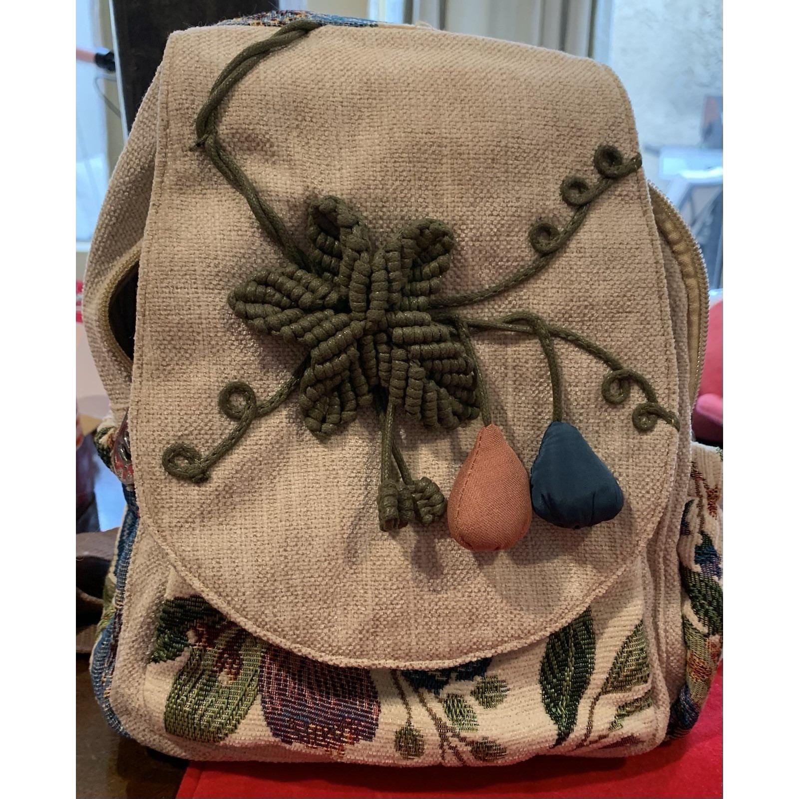 Boho Style Embroidered Fabric Backpack Purse - Etsy