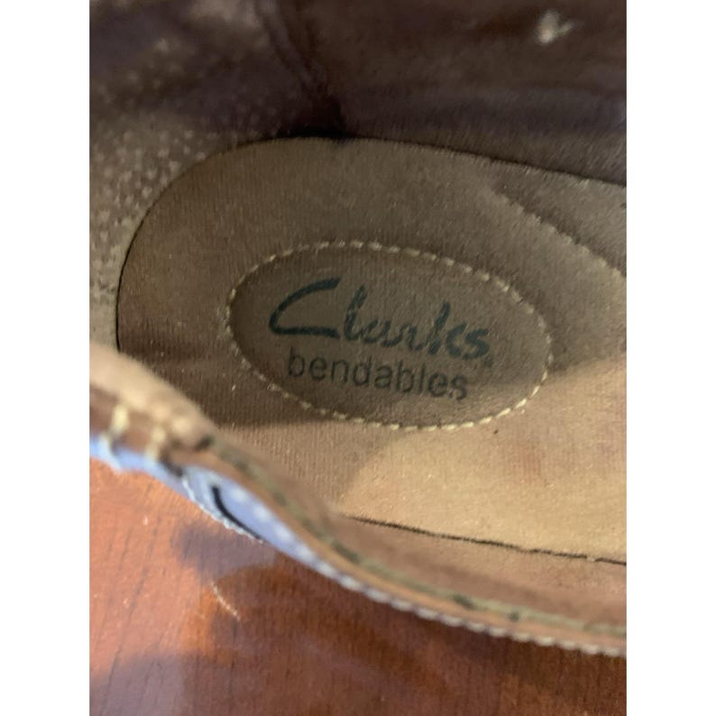 Clarks Bendable's Damenschuhe Braun mit Webkante Bild 4