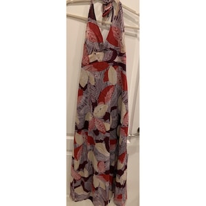 bcbg maxazria Maxi dress, Leaves And Sequins Halter image 1
