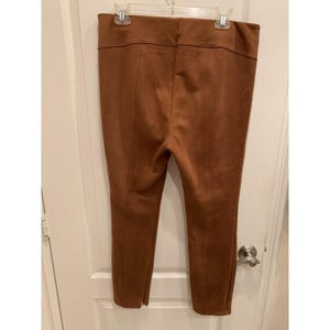 Anthropologie Avec Les Filles Slit Ankle Faux Suede High Rise Pants Size 32 image 2