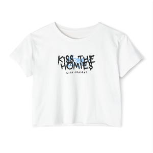 Kiss the Homies (With Consent) Crop Top | Funny LGBTQ Pride Shirt | Queer Friendship Crop | Gay Festival Top | Consent Shirt for Homies