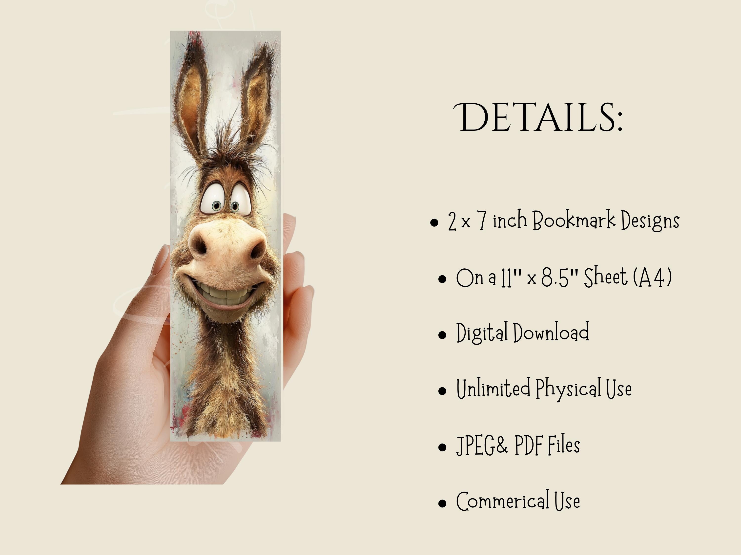 Farmyard Critters Printable Bookmarks Digital Download 15 JPG Quirky ...