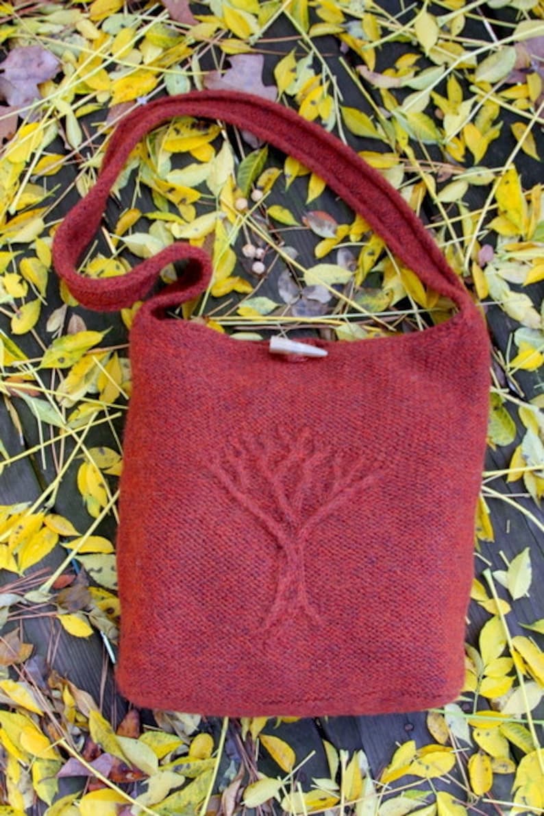 Tree of Life Felted Bag Knit Pattern PDF image 2