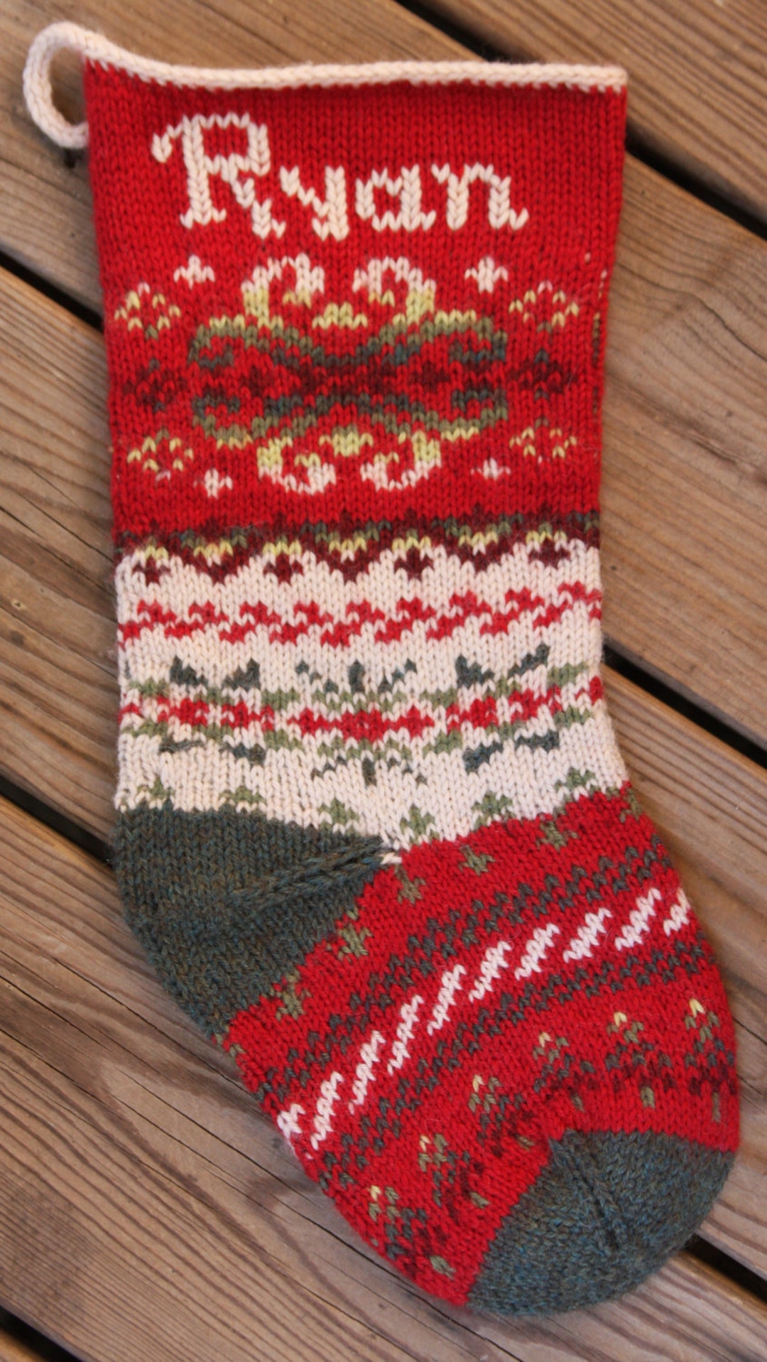 Snowdance Christmas Stocking Knit Pattern PDF - Etsy