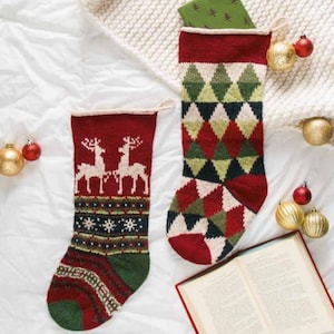 Triangle & Reindeer Stocking Patterns