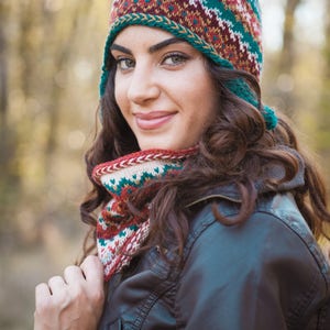 Fair Isle Earflap Hat & Cowl