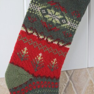 Tannenbaum Christmas Stocking Knit Pattern PDF image 2