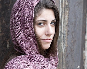 Lady Edith's Hooded Scarf (Knit Pattern PDF)